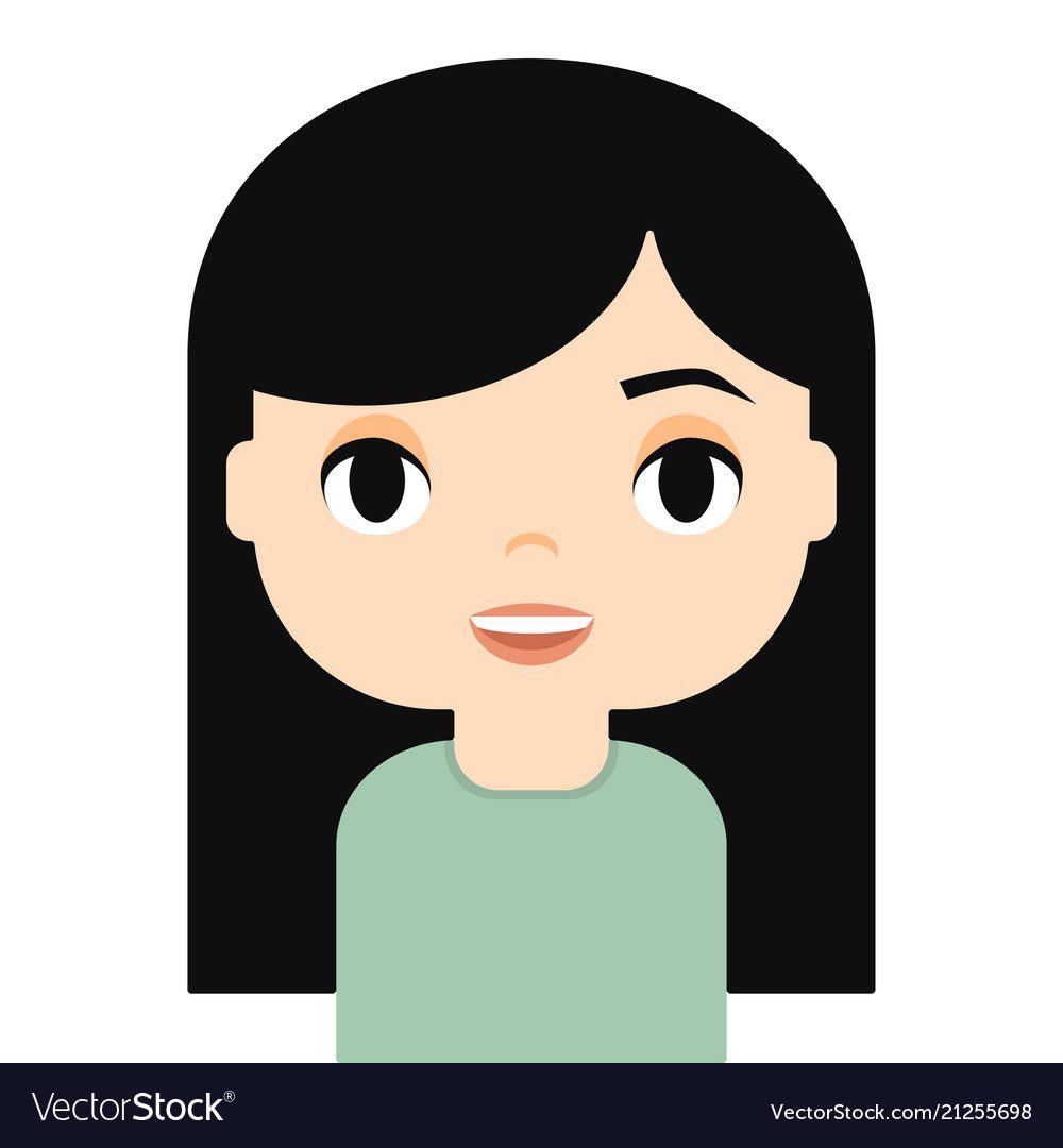 woman avatar with smiling face female cartoon vector 21255698